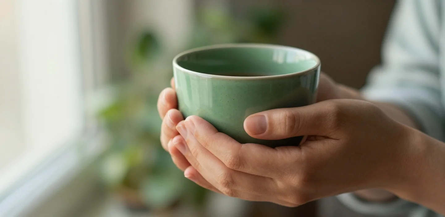 Compassionate counseling in Crossville, TN — two hands cradling a warm ceramic mug